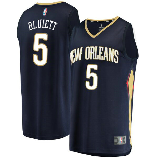 Maillot New Orleans Pelicans Homme Trevon Bluiett 5 Icon Edition Bleu marin